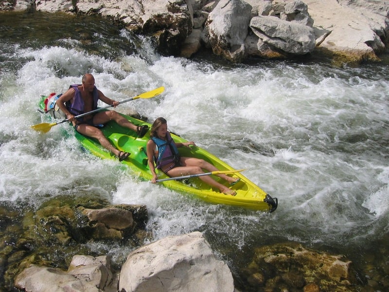 Canoeing or kayaking down the Gorges de l'Ardèche